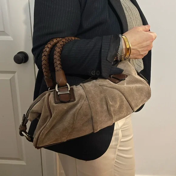 Banana Republic Brown Suede Handbag - Picture 11 of 13